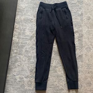 LULULEMON Get Going Terry Black Side Stripe Jogger Sweatpants Size 2